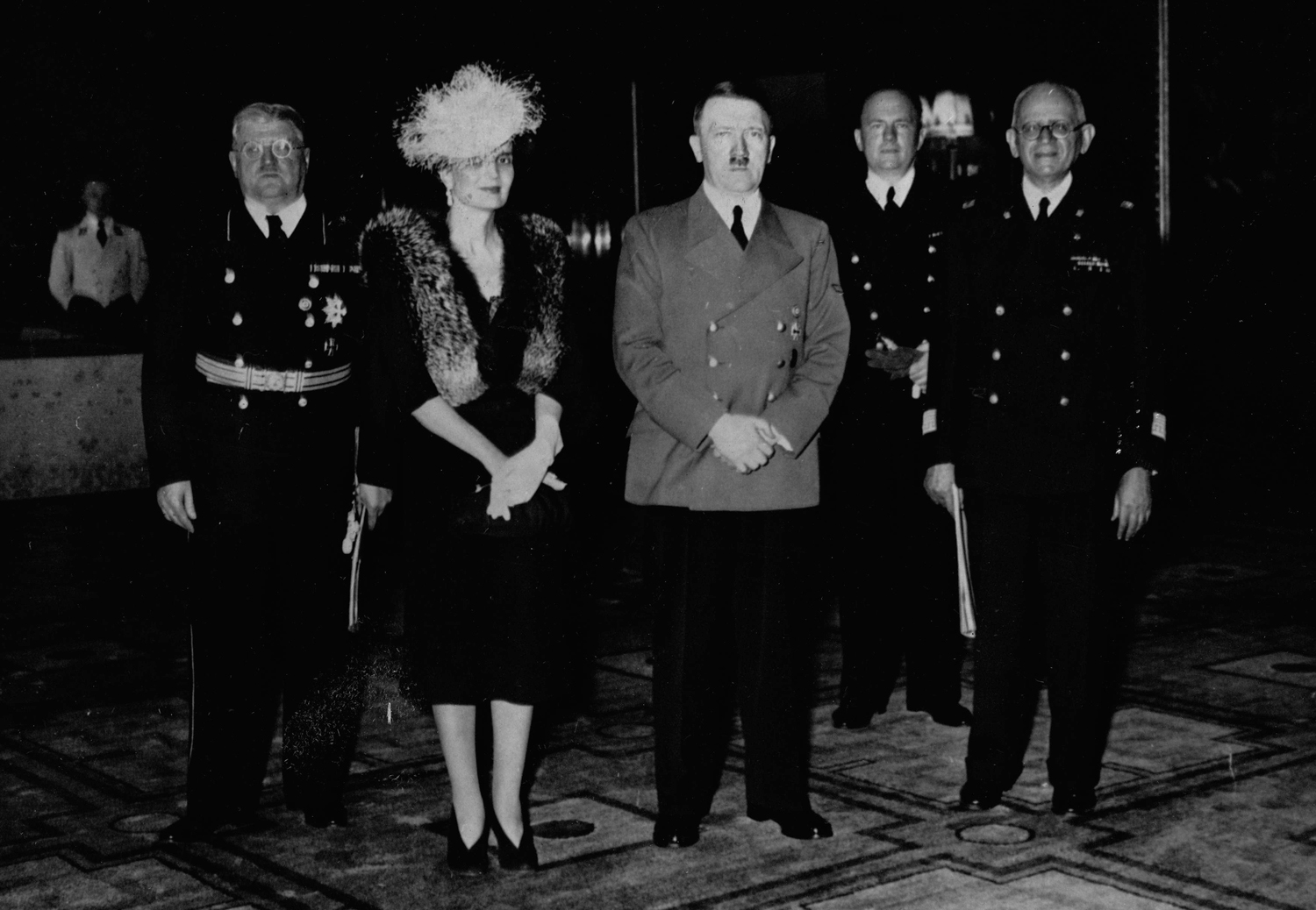 Adolf Hitler with Italian ambassador Bernardo Attolico and his wife in Berlin